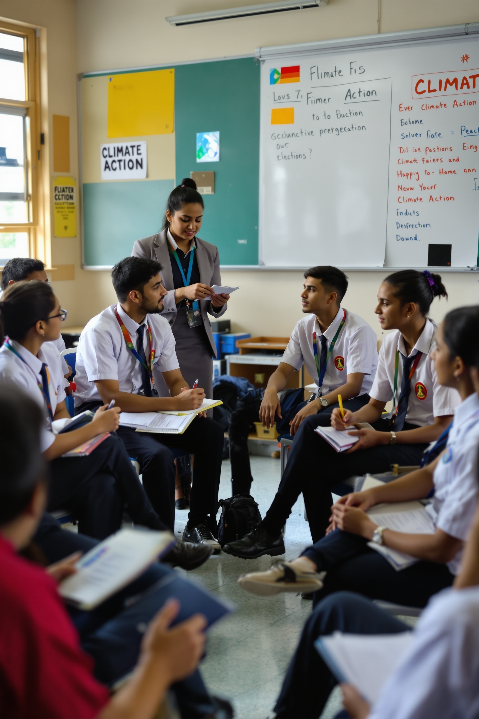 Students in climate anxiety workshop