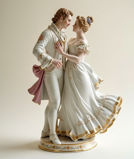 마이센 로코코 도자기 피겨린 - 퀸스앤틱 컬렉션