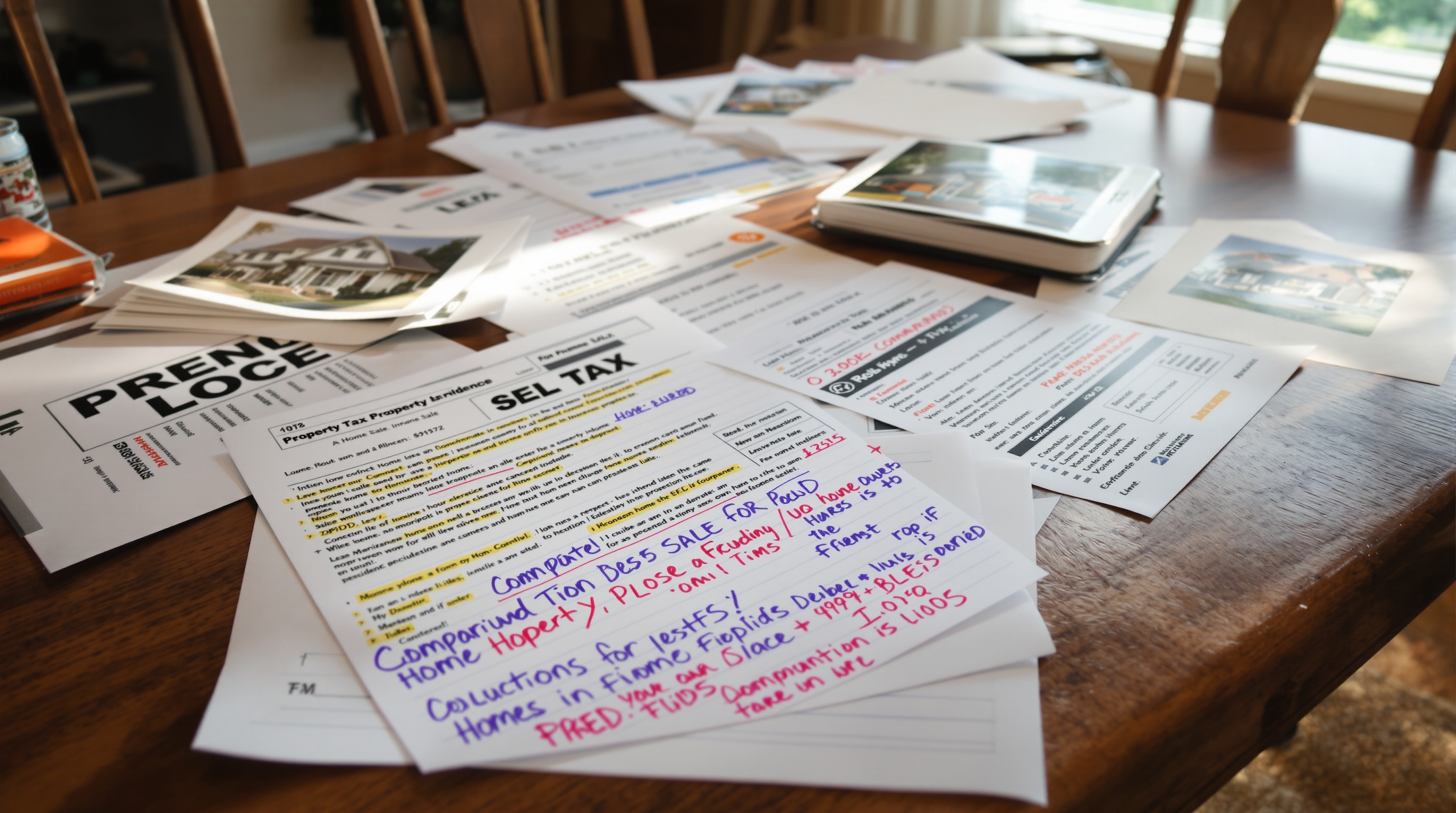 Gathering comparable sales and condition evidence for your property tax protest Homeowner preparing evidence for El Paso property tax protest