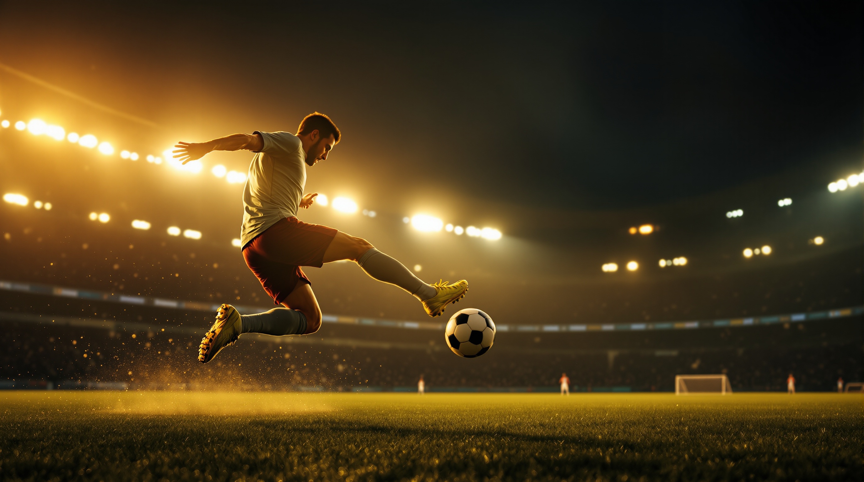 Dramatic soccer action photography