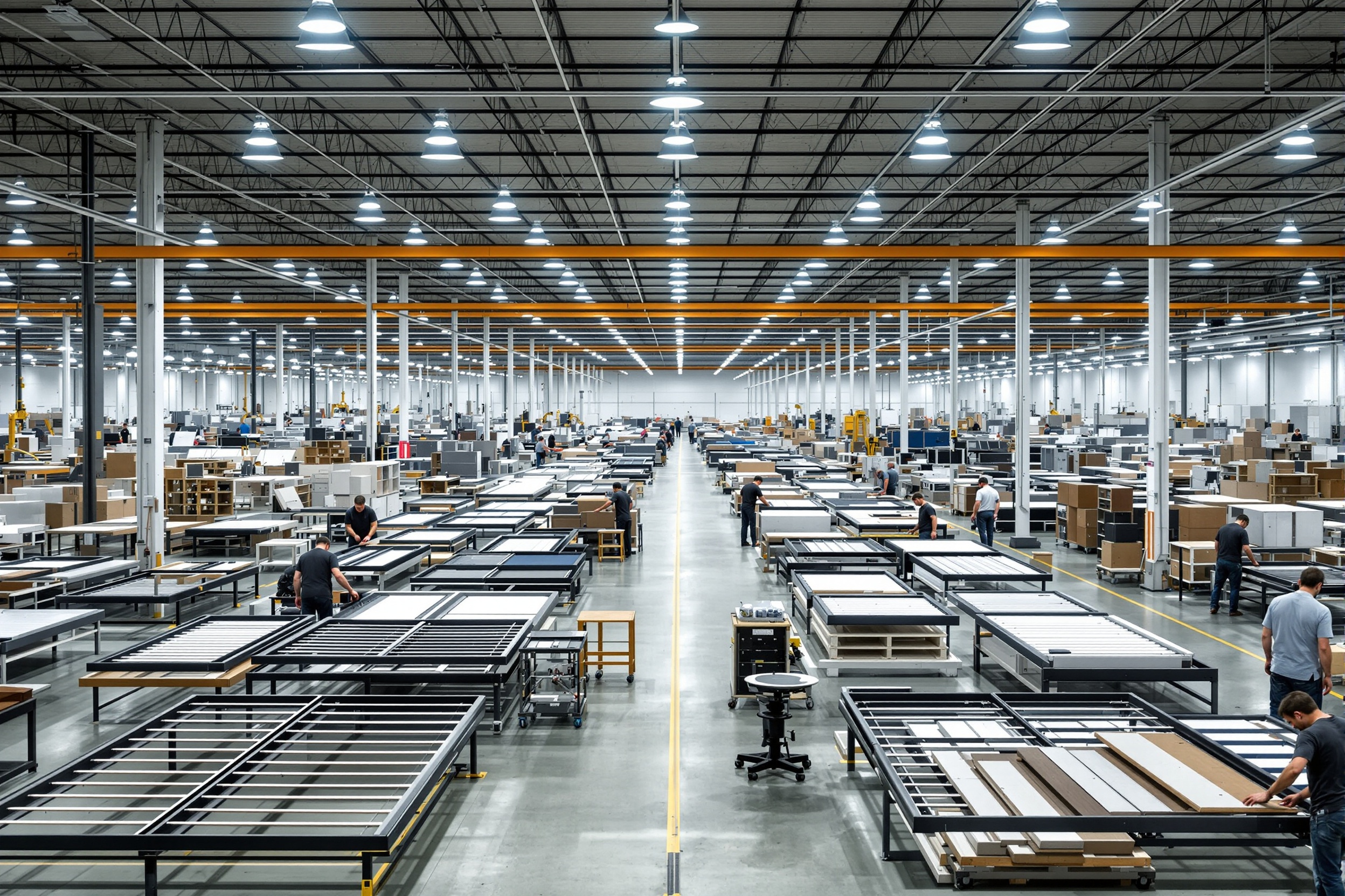 Production Floor — 3 Assembly Lines