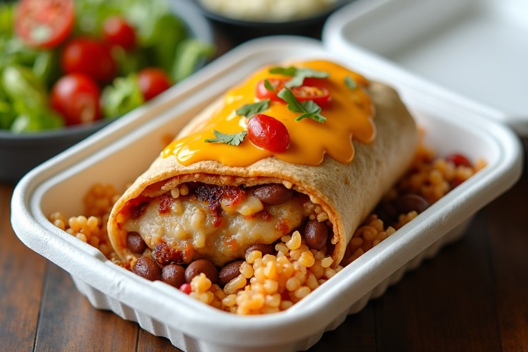 Creole Chicken Burrito Box — SAPS Creole Cuisine Houston Catering Lunch Box