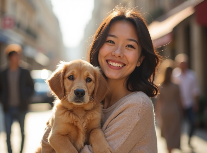 ペットシッターとして活躍する女性