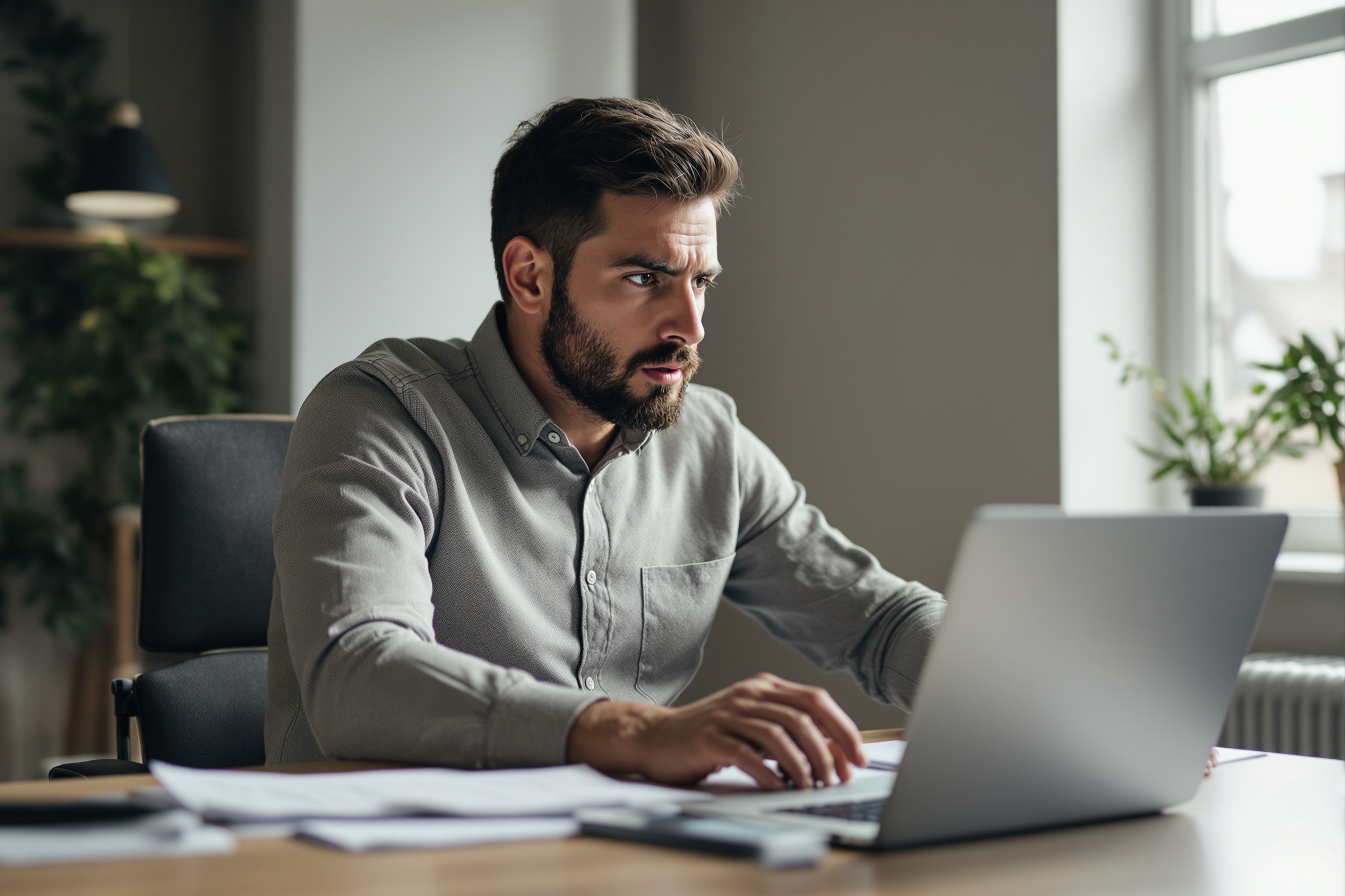 Business owner dealing with an unpaid invoice