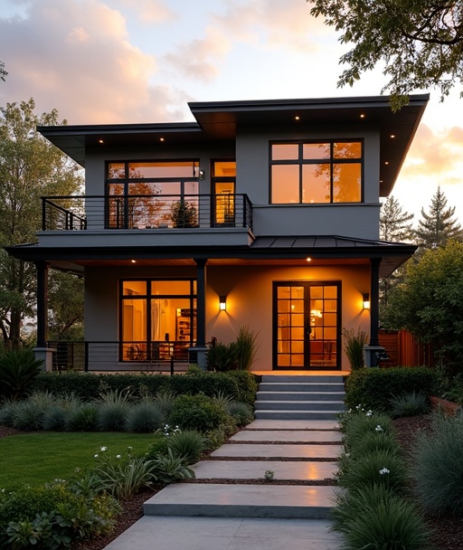 Modern luxury home for home loans