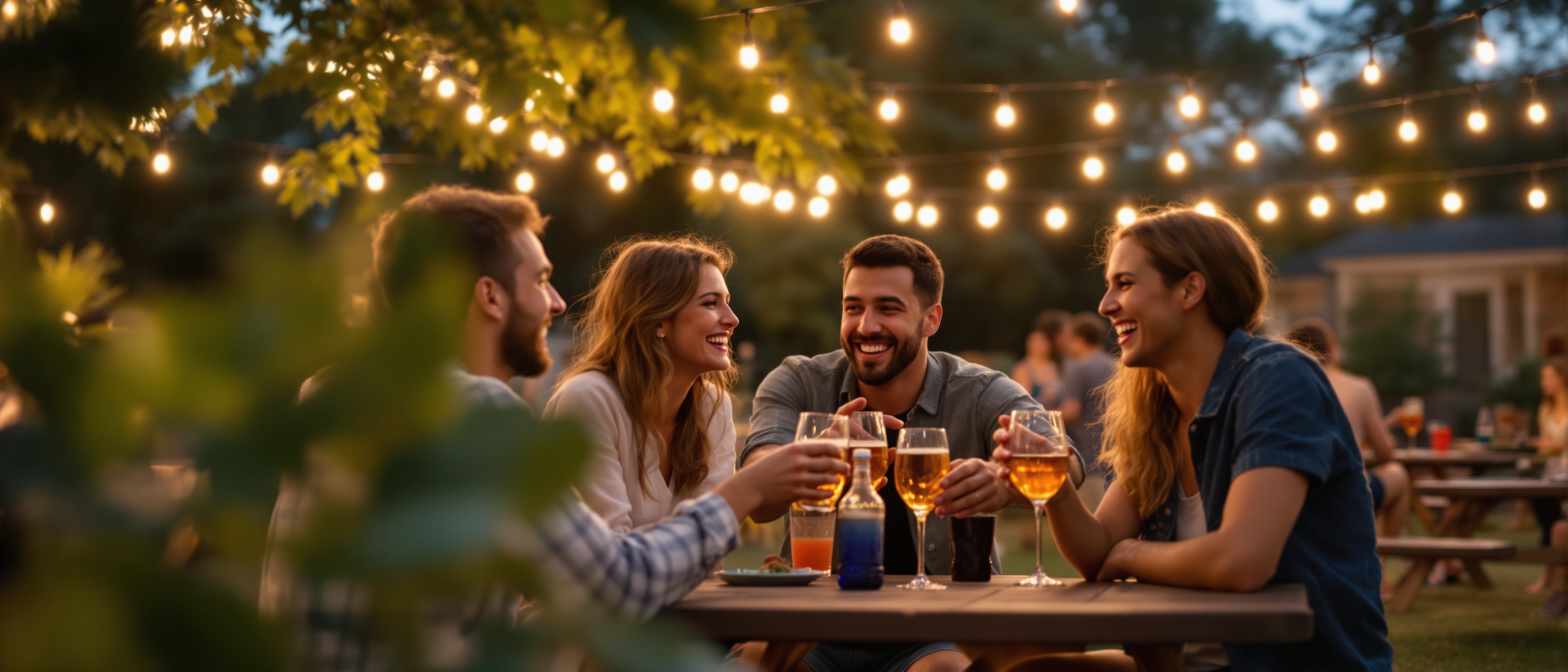 Friends celebrating together