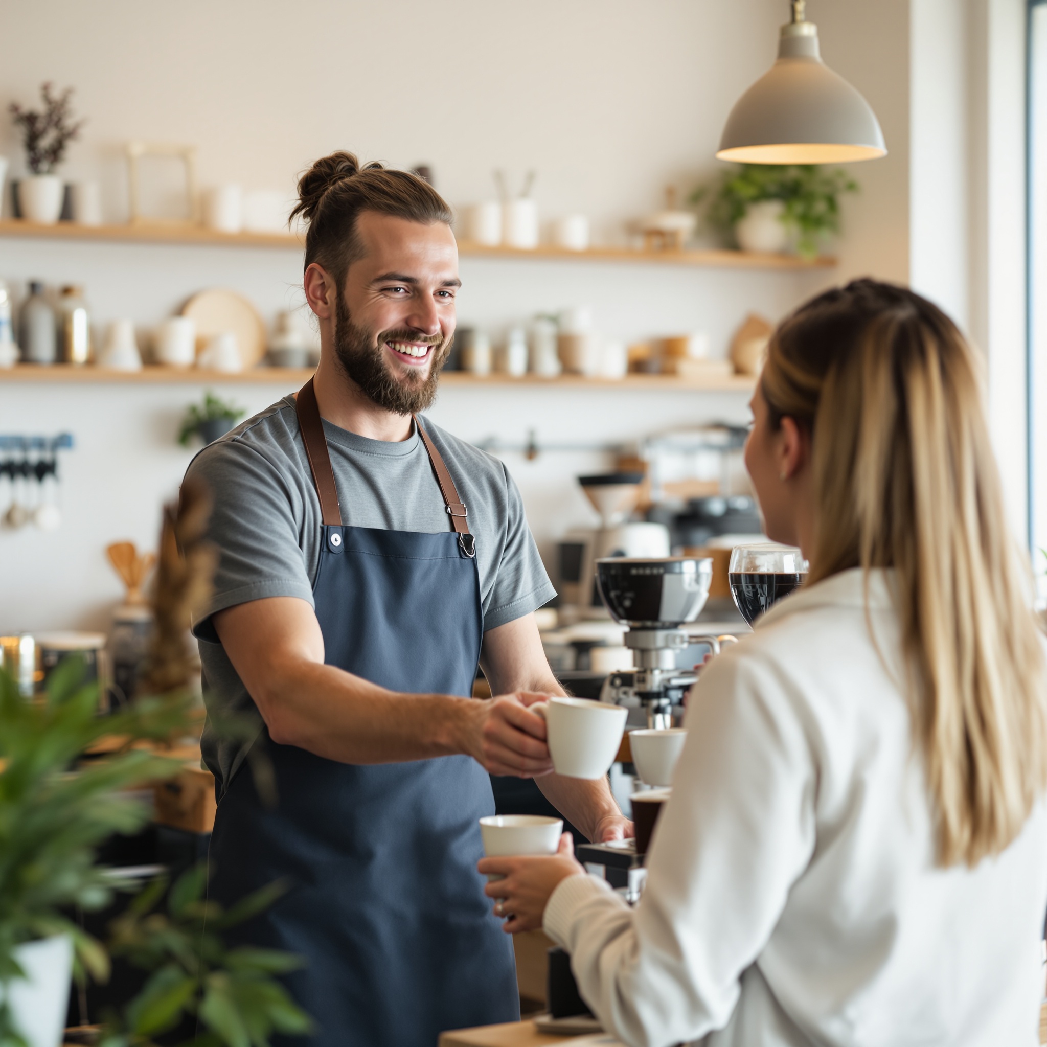 Coffee Shop Counter Interaction