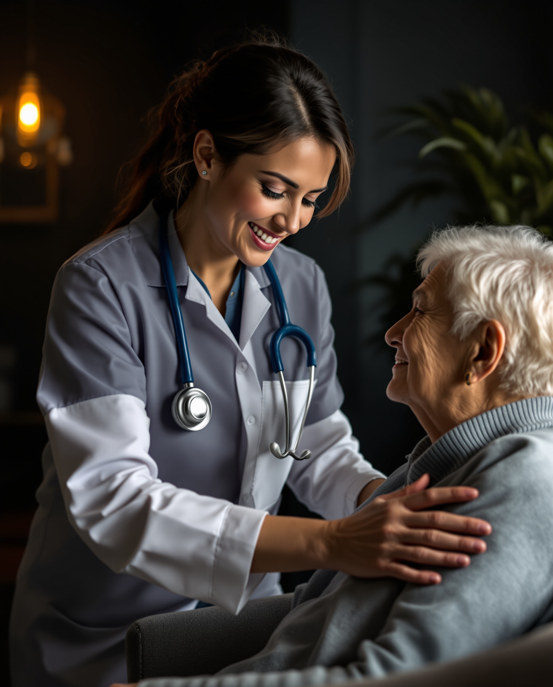 Compassionate caregiver providing home care