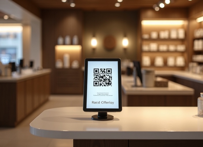 QRコードを店舗に設置