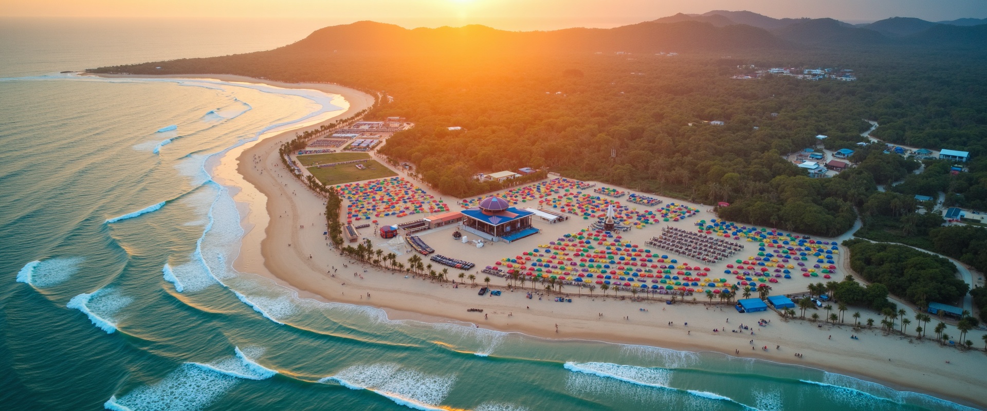 Vue aérienne du site