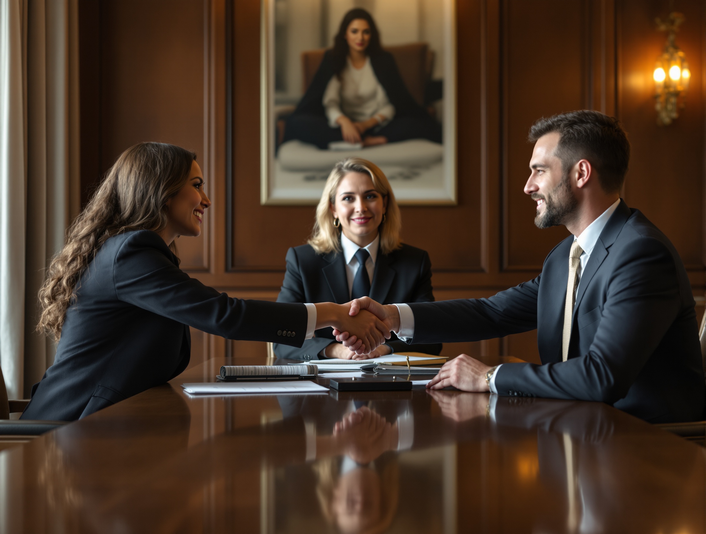 Mediation session representing cooperative divorce resolution