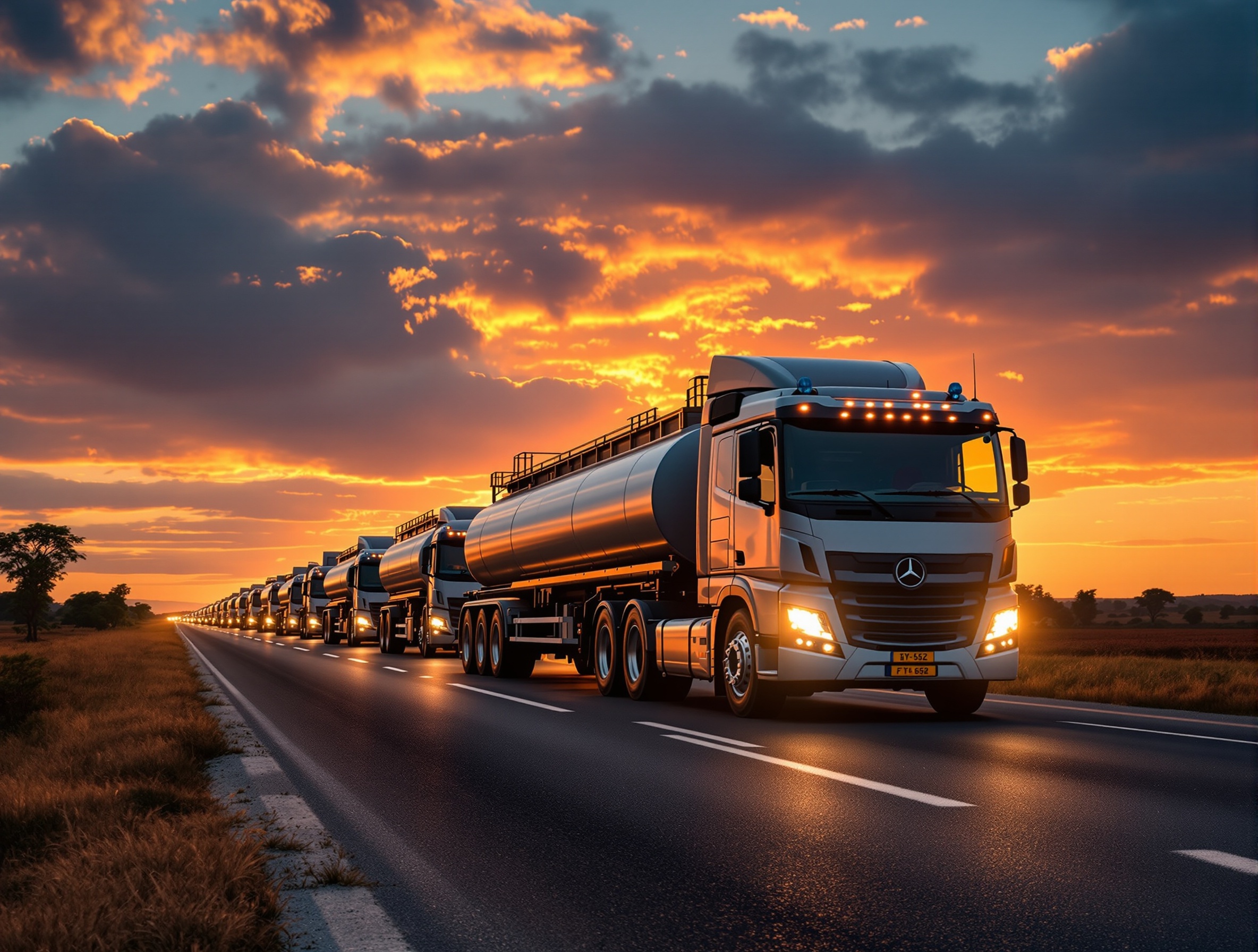 Fuel tanker truck fleet