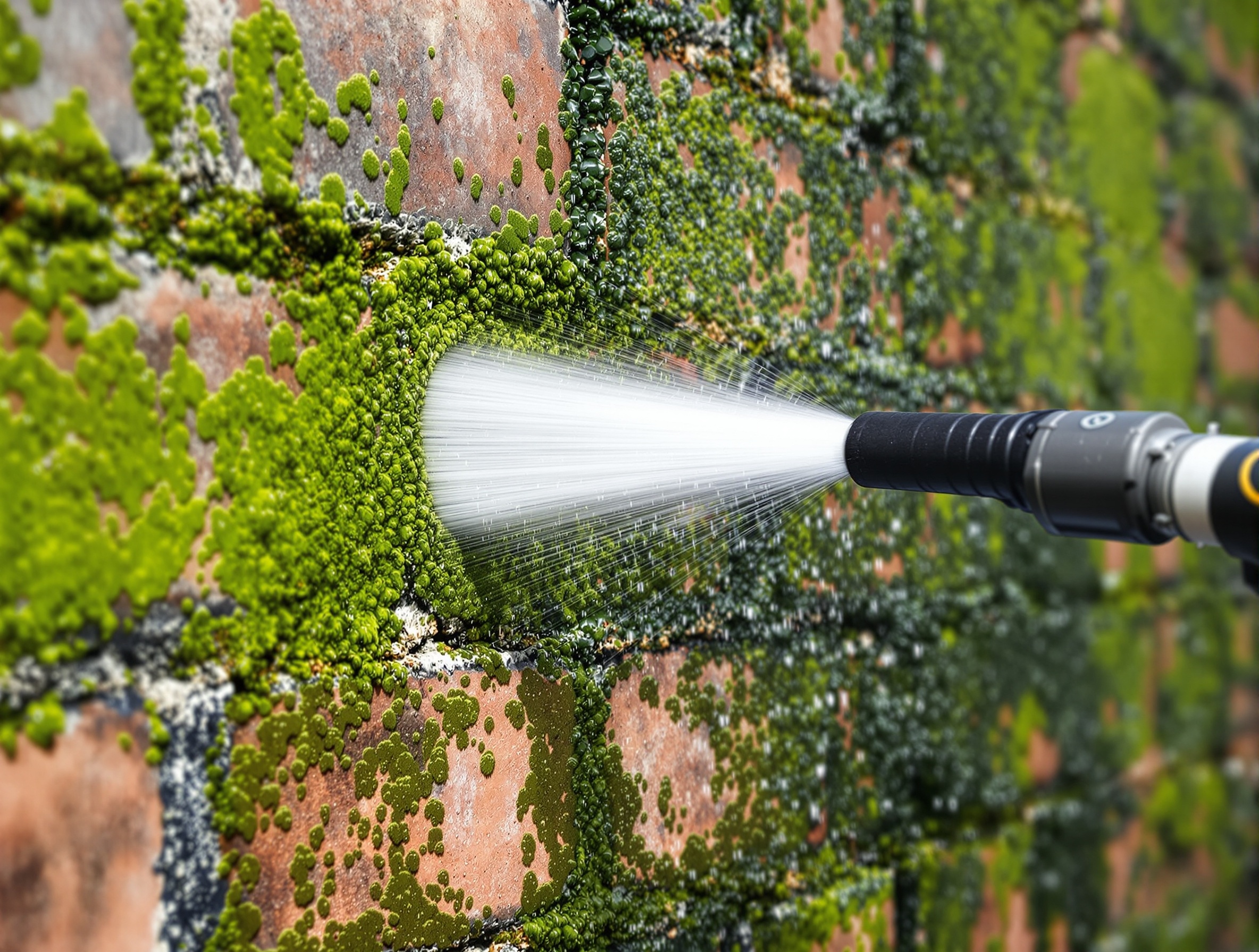 Professional pressure washing equipment in action Liverpool