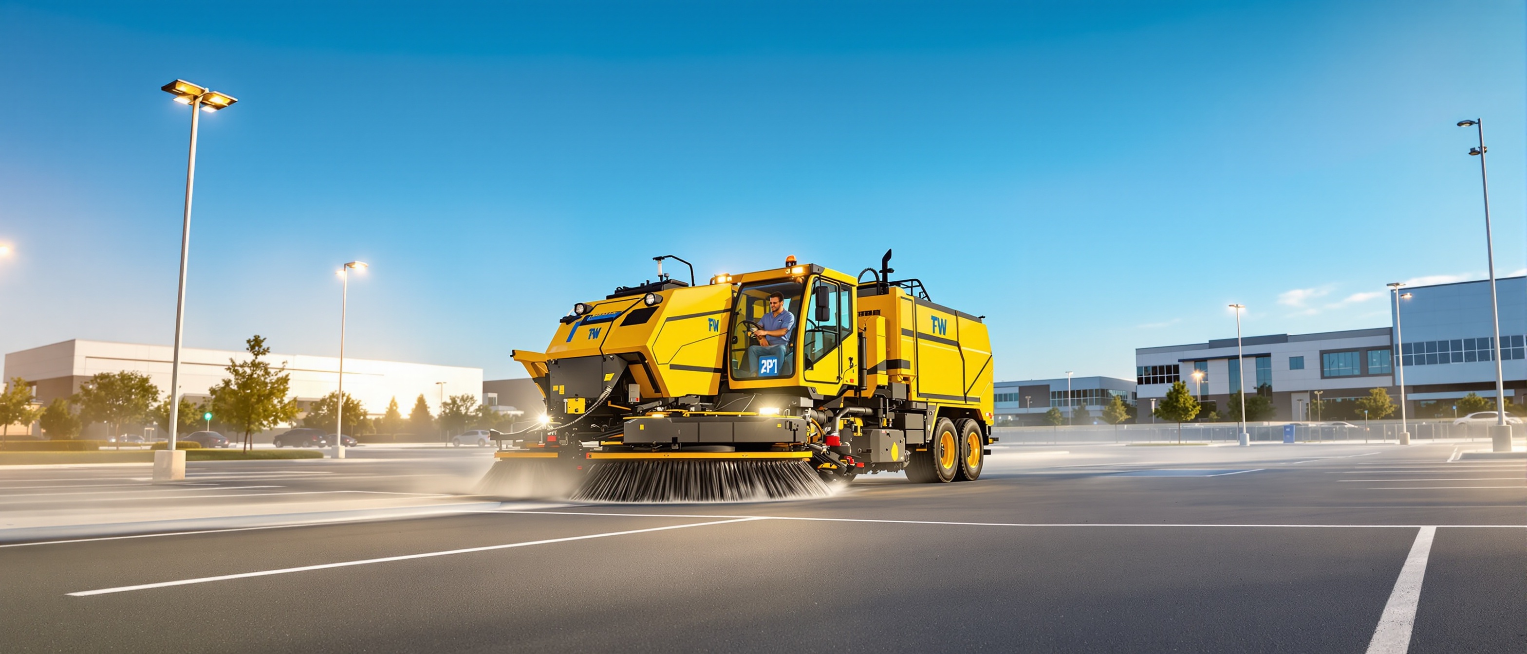 Professional parking lot sweeping service