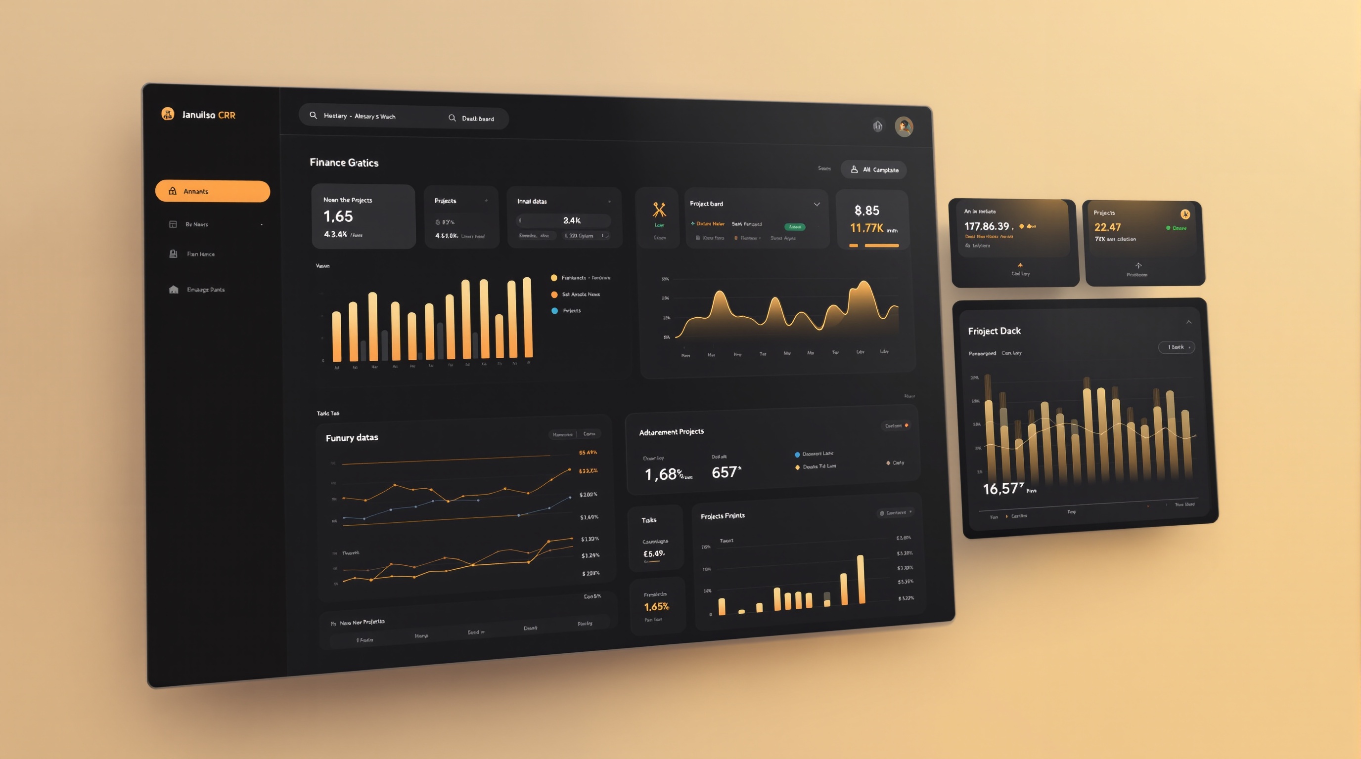 Ngavix Dashboard — Tableau de bord SaaS tout-en-un pour PME africaines Interface tableau de bord Ngavix — CRM, Finance, Projets et Analytics en un seul outil SaaS