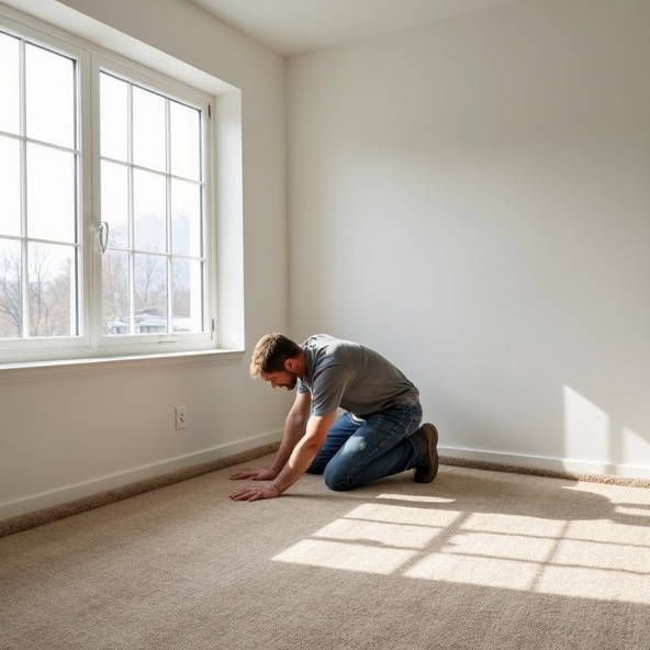 Bedroom carpet installation