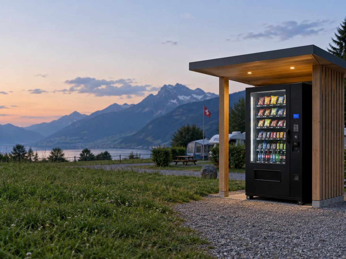 Outdoor-Automat mit Überdachung