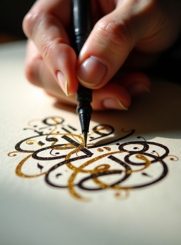 Amani Haus — master Arabic calligrapher crafting each name