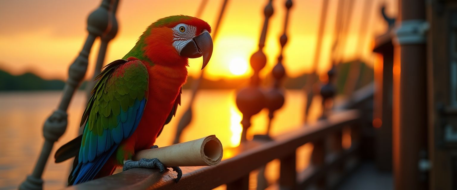 Our carrier parrot stands ready