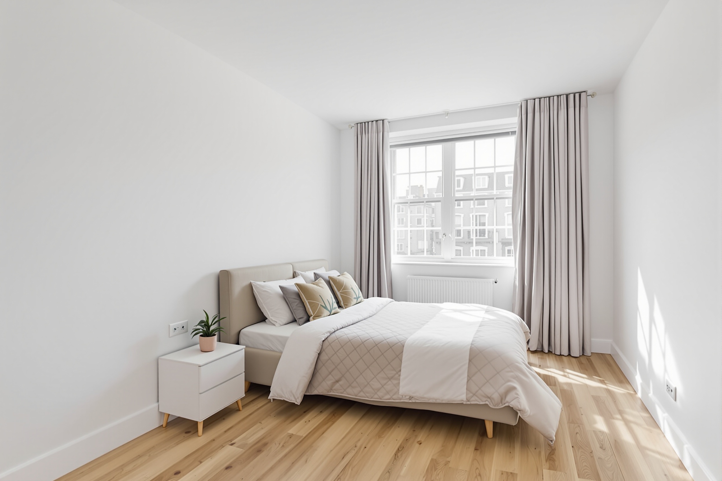 Bright Double Room in Modern Flat — Zone 2