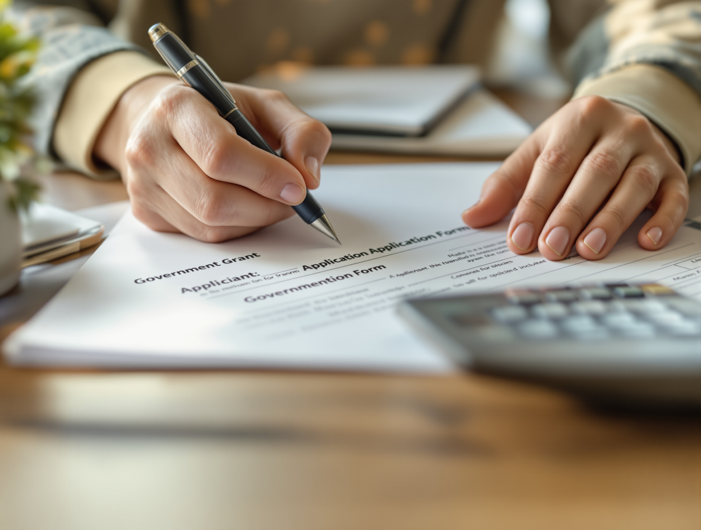 Grant application paperwork