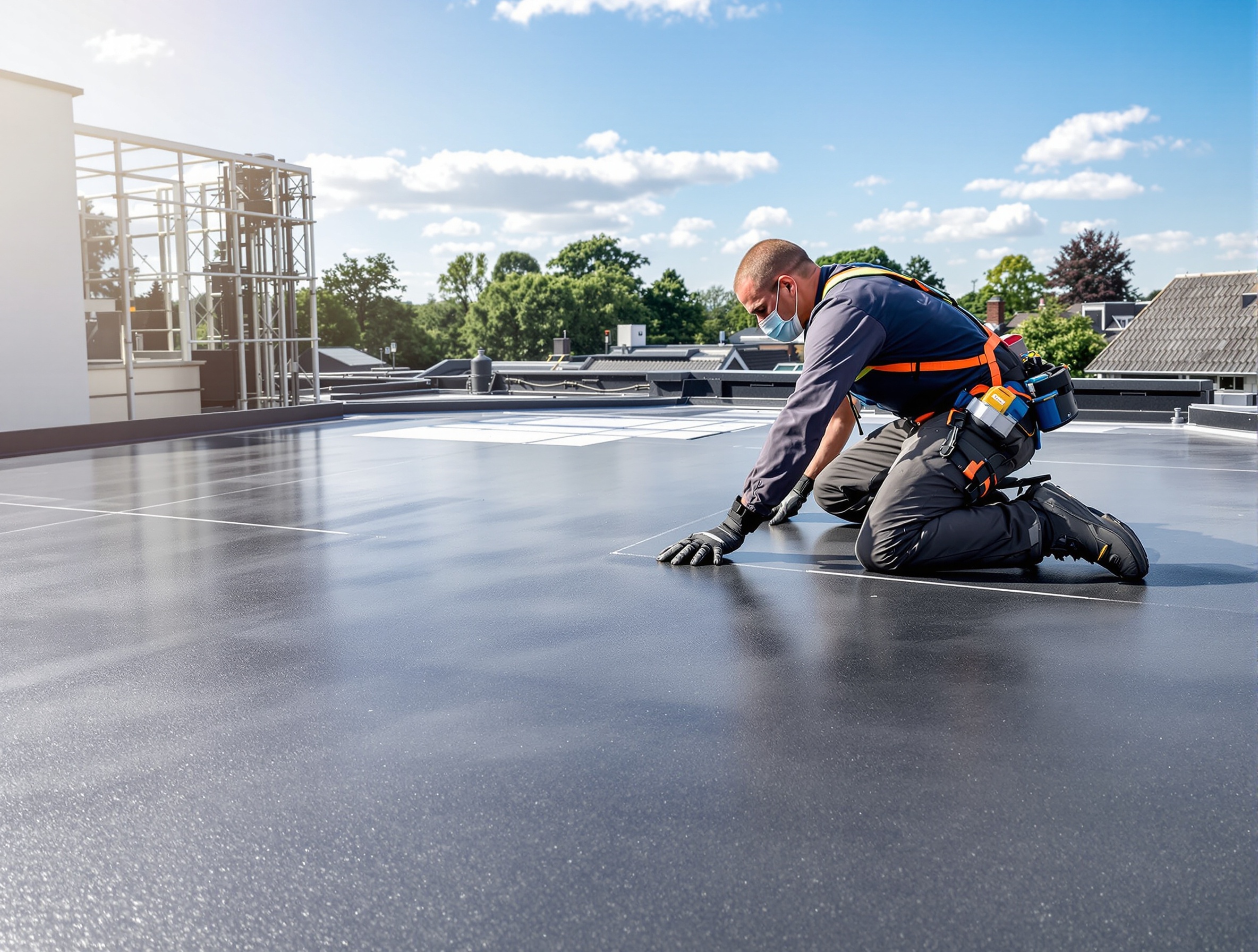 Dakwerker Elite Bouwteam aan het werk in Aalst