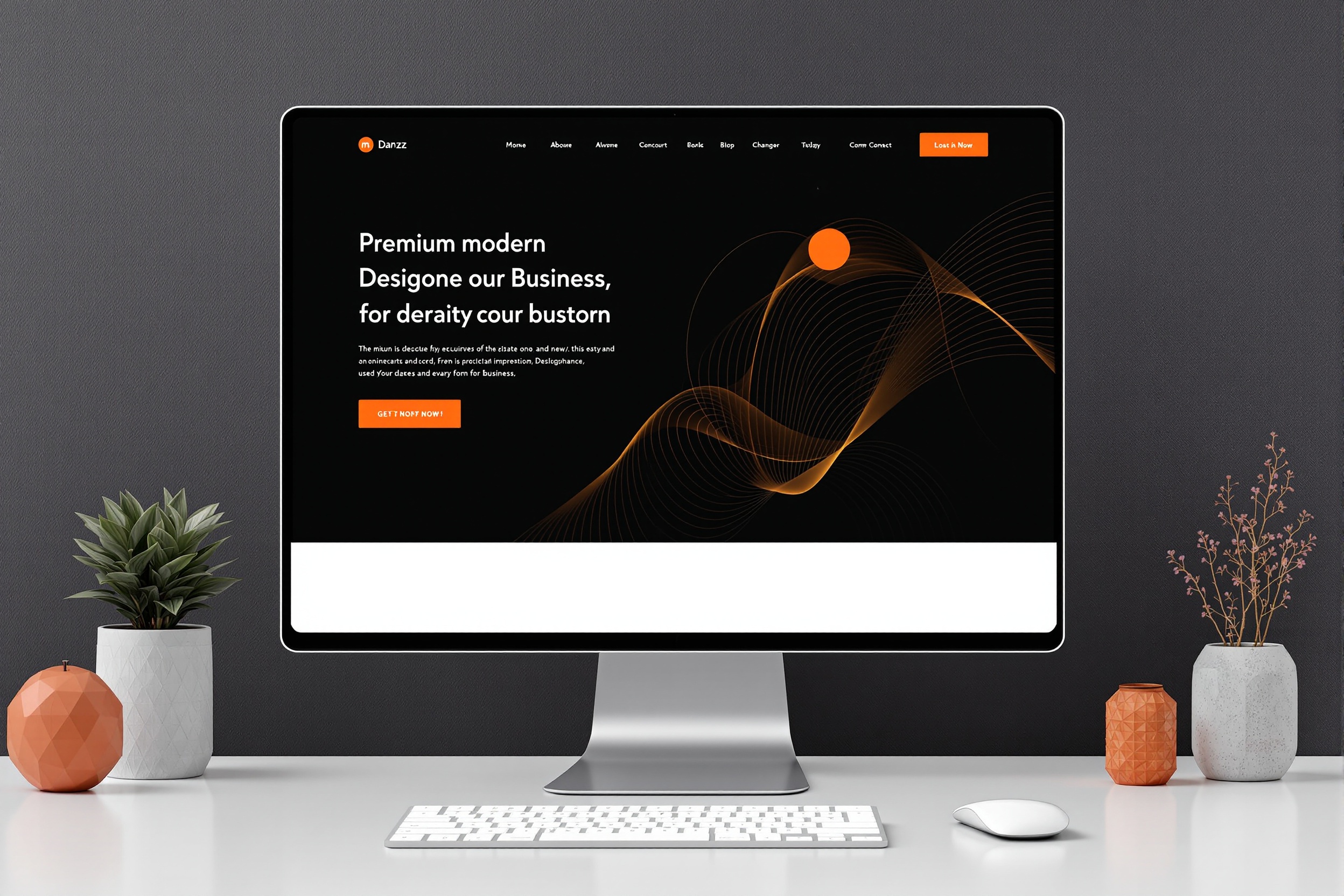 Premium website mockup