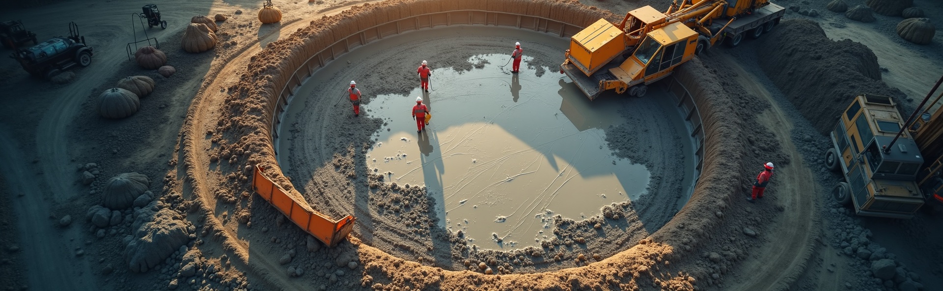 Concrete construction project