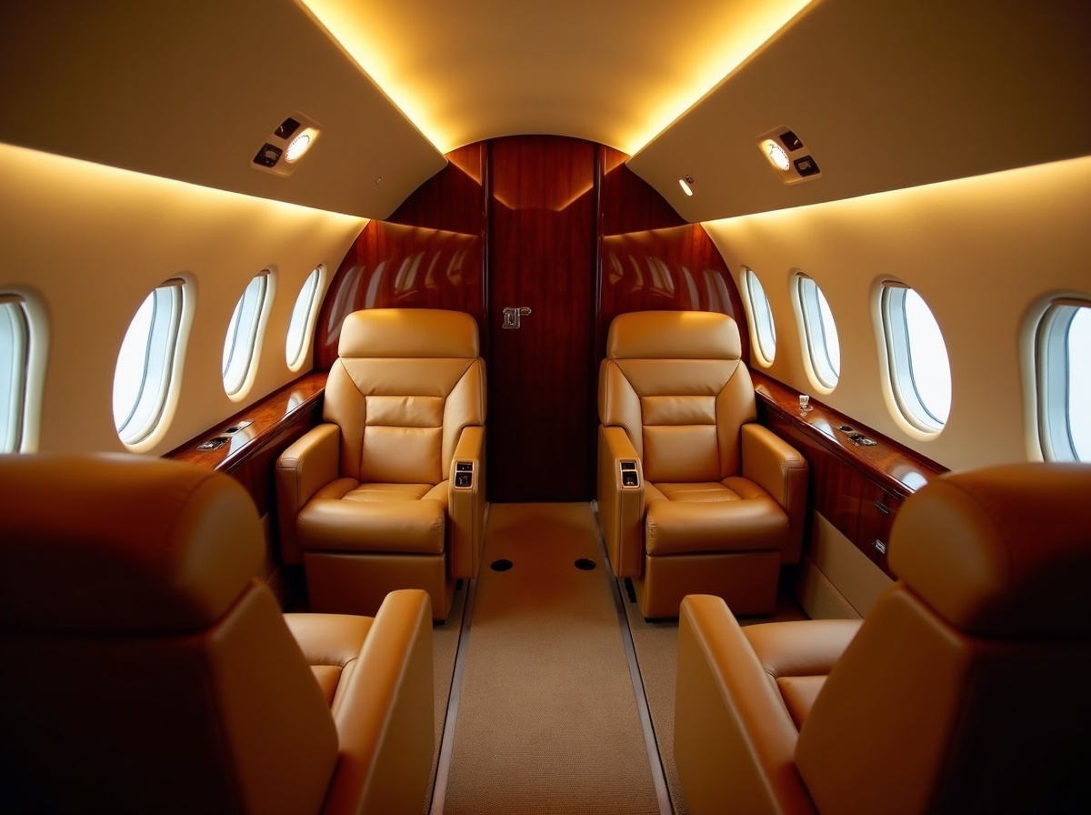 Private jet interior