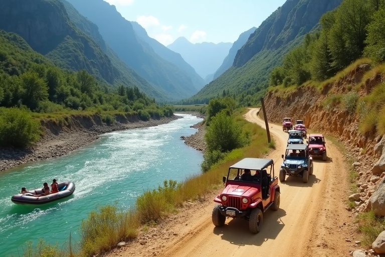 Alanya 4-in-1 Adventure: Buggy, Rafting, Zip Line & Quad