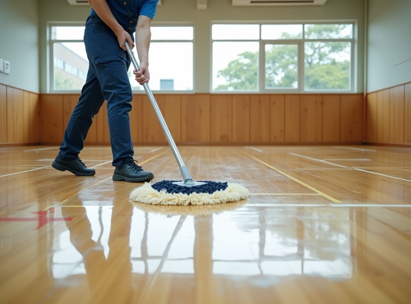 体育館メンテナンス作業