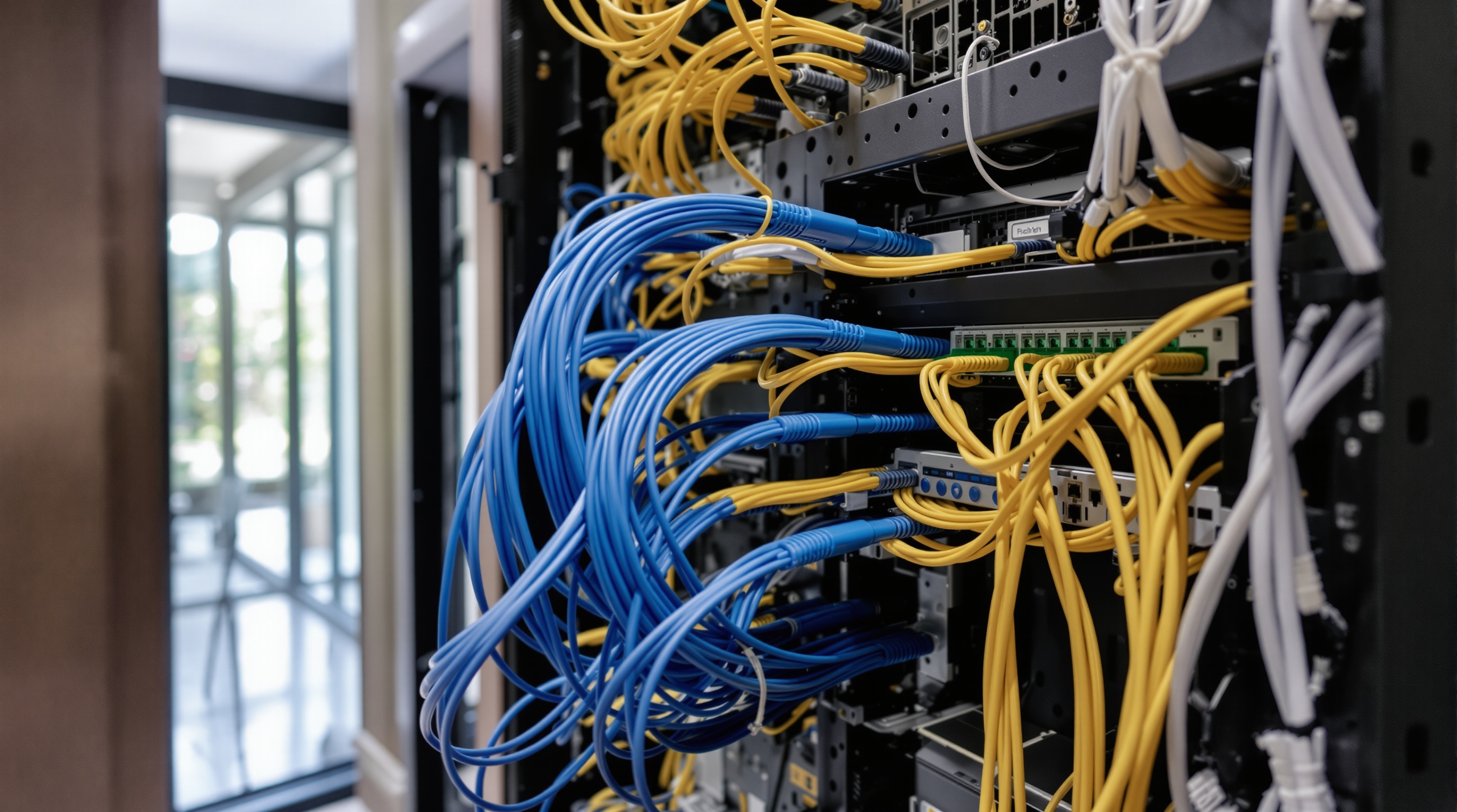 Professional structured cabling installation in a luxury property