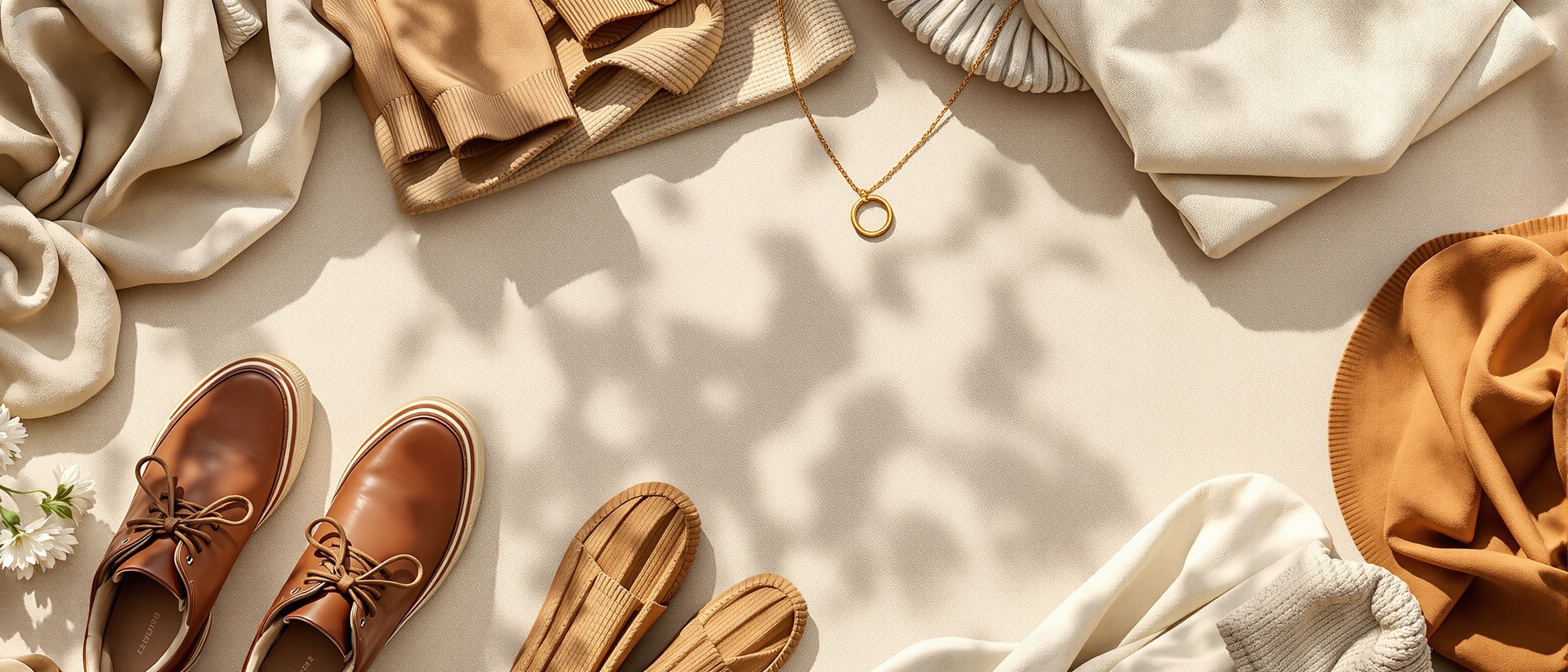 Editorial fashion lifestyle flatlay background