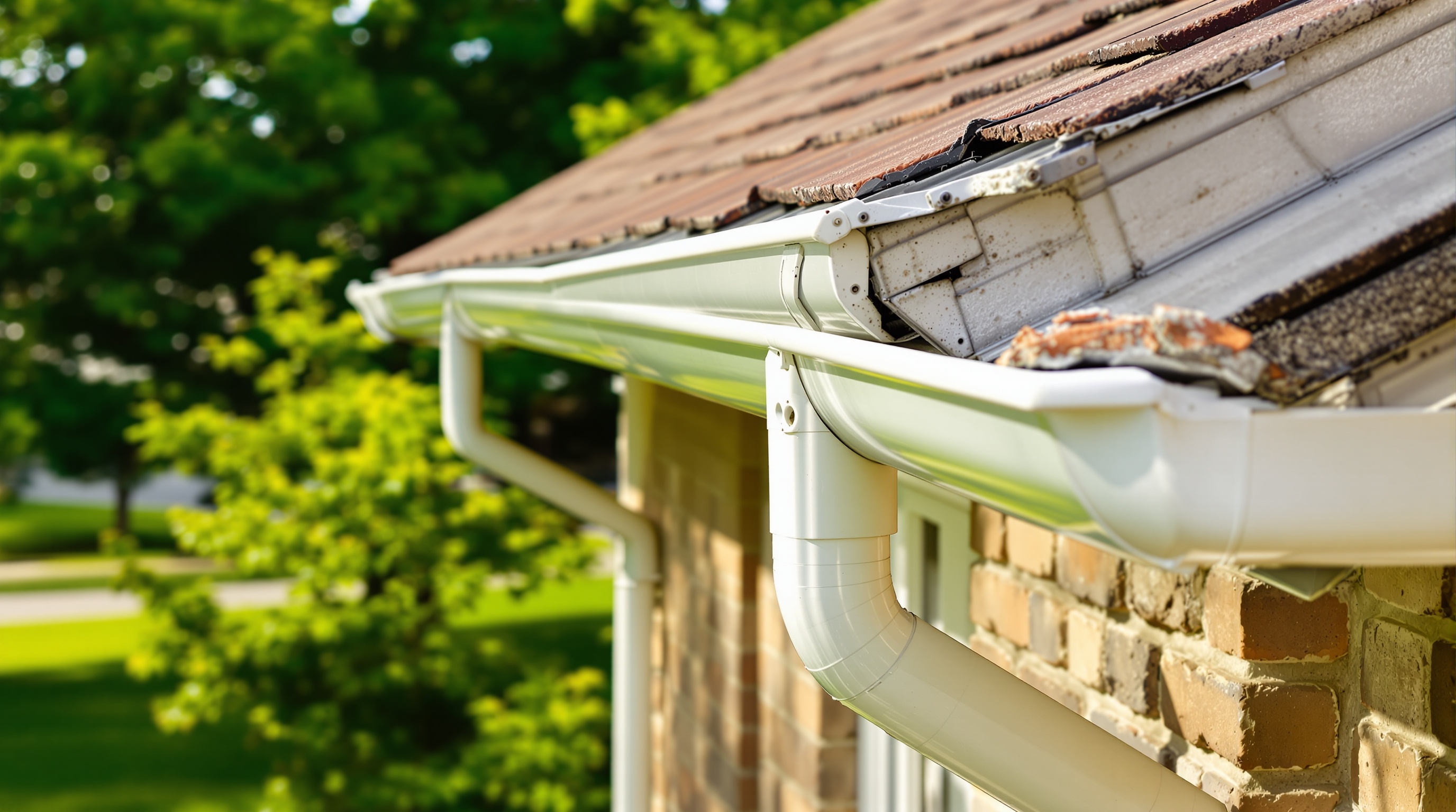 Cleveland home with clean gutters