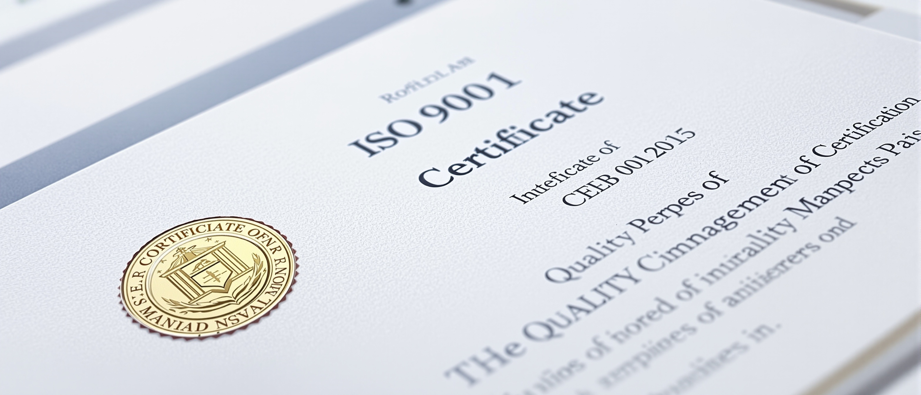 Quality certification document