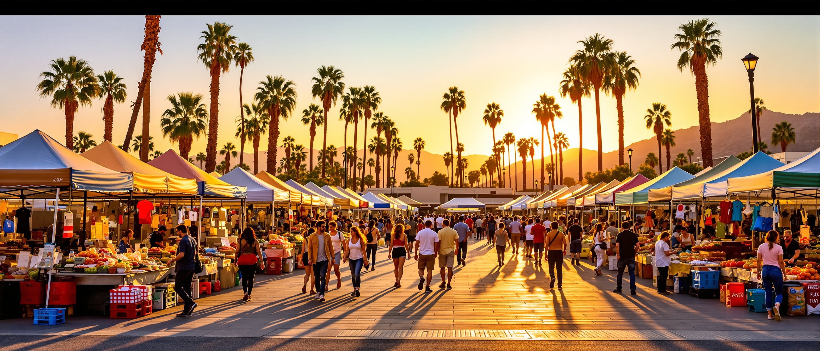 Farmers market scene