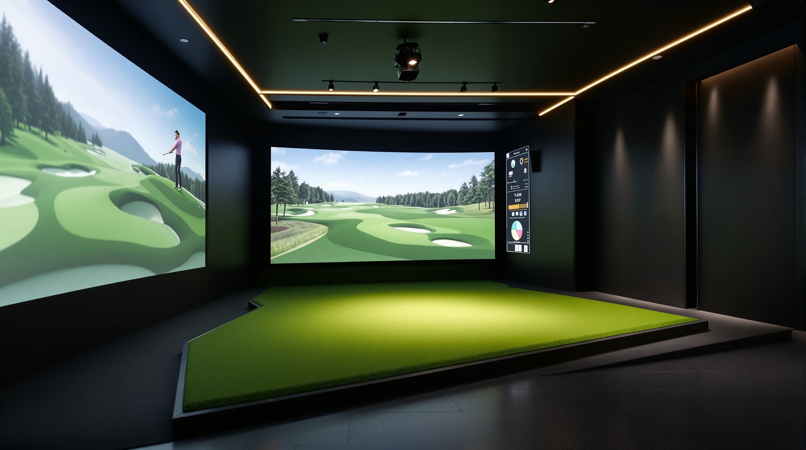 Indoor golf simulator experience at 24 Precision Golf Phoenix AZ