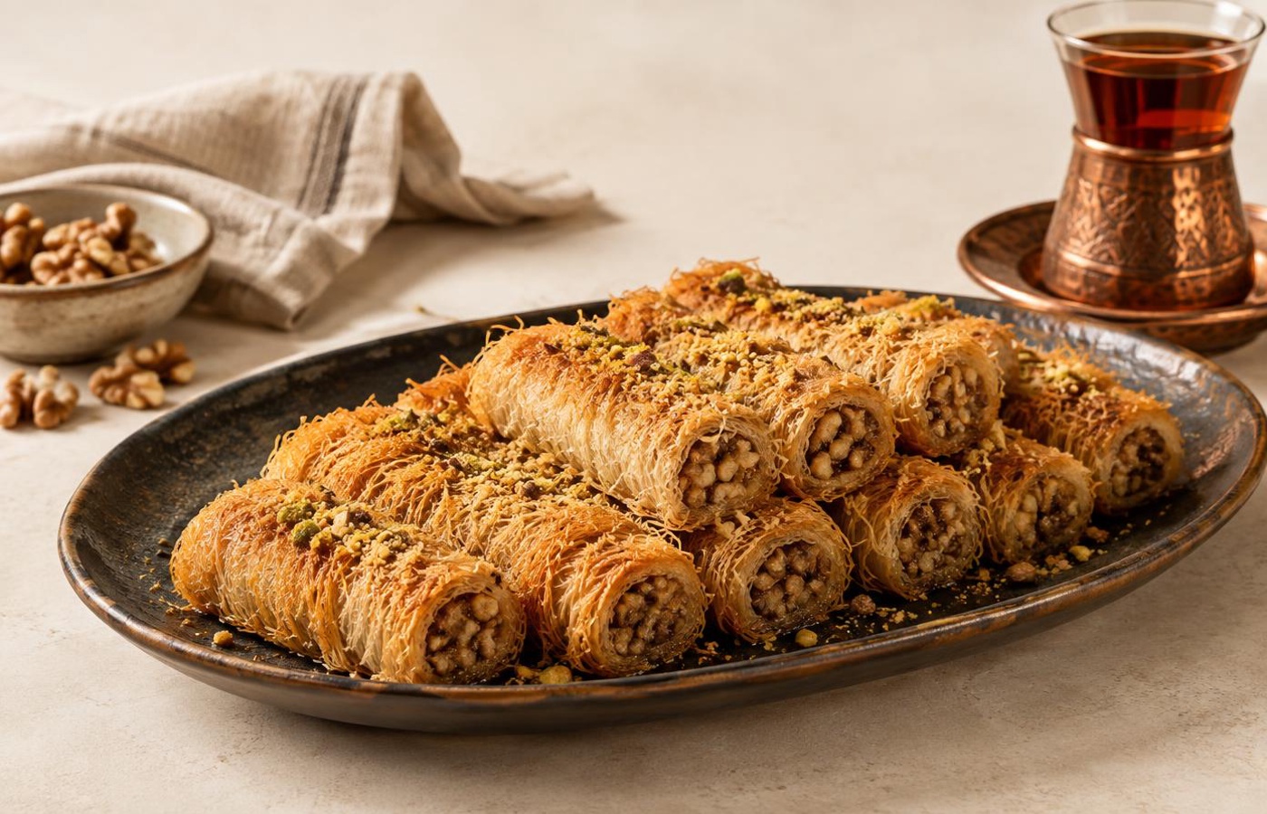 Kadayıflı Ballı Burma Tatlısı