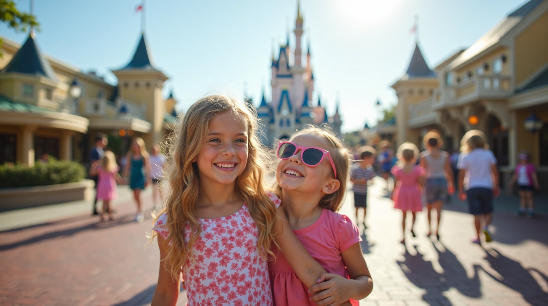 Família feliz em Orlando