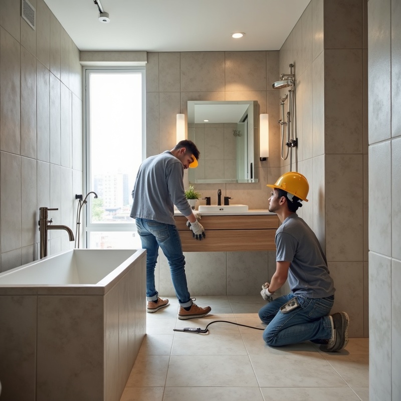 욕실 시공 현장