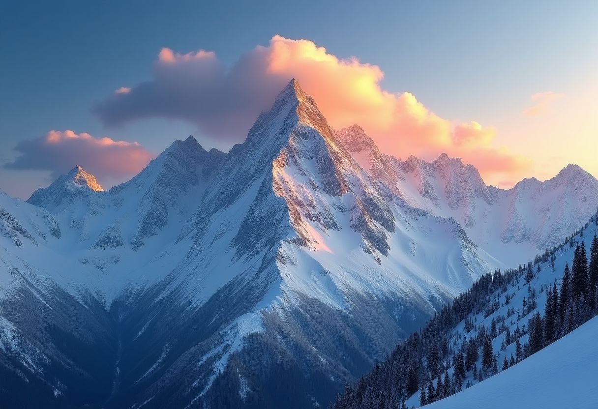 玉龙雪山日出冰川全景 玉龙雪山日出冰川全景
