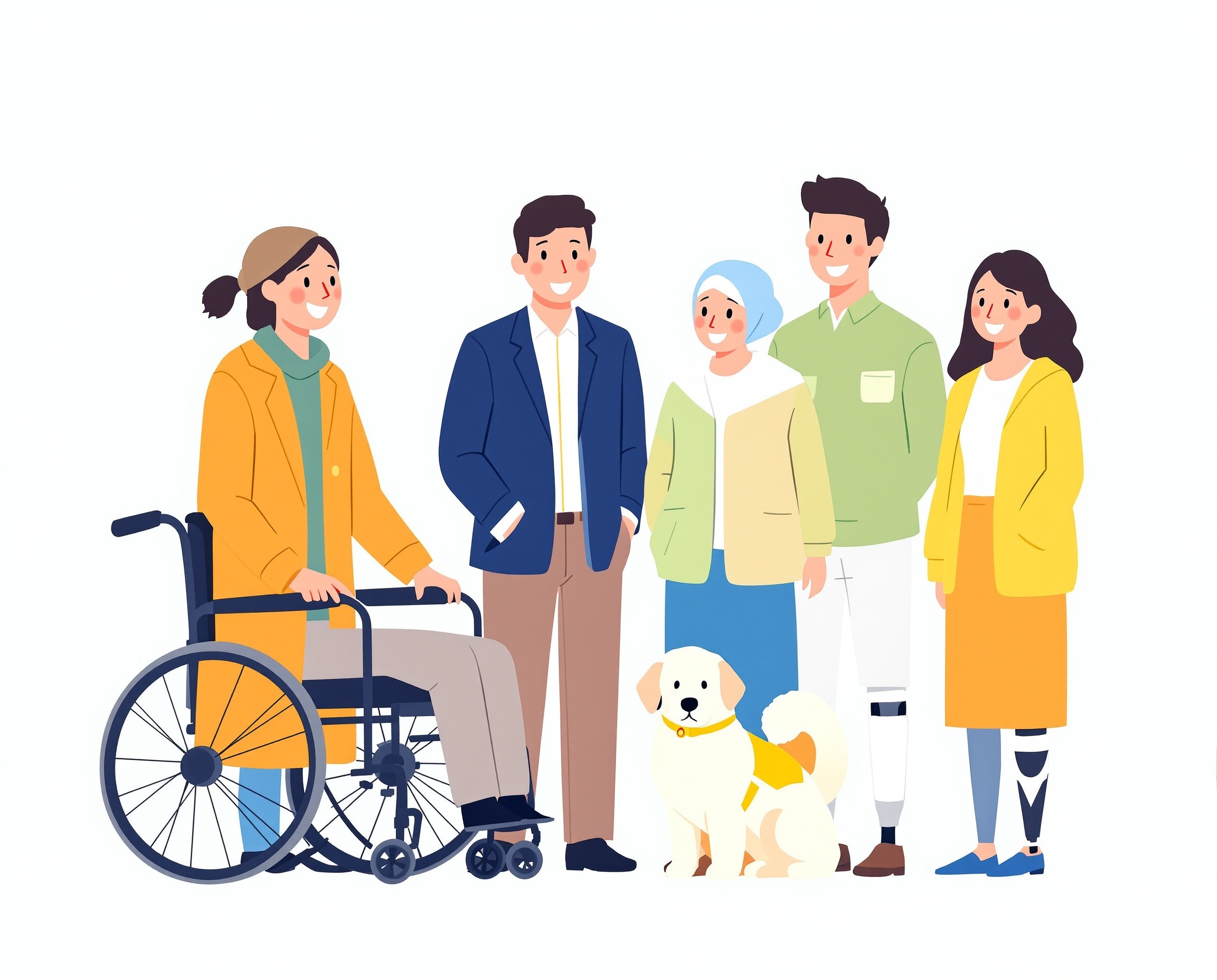 障がい者就職マッチングイベントのイラスト