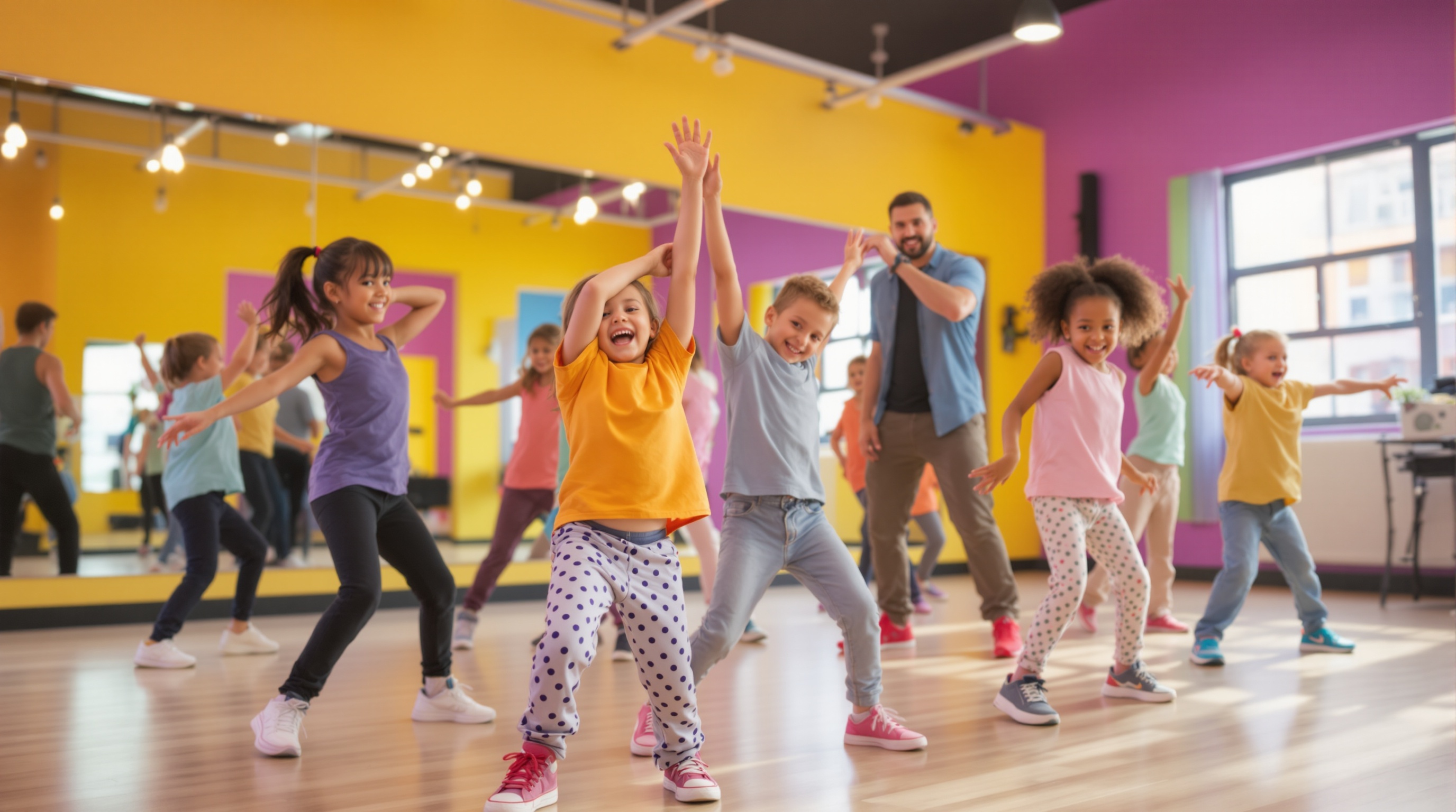 キッズダンス教室でレッスンを楽しむ子どもたち