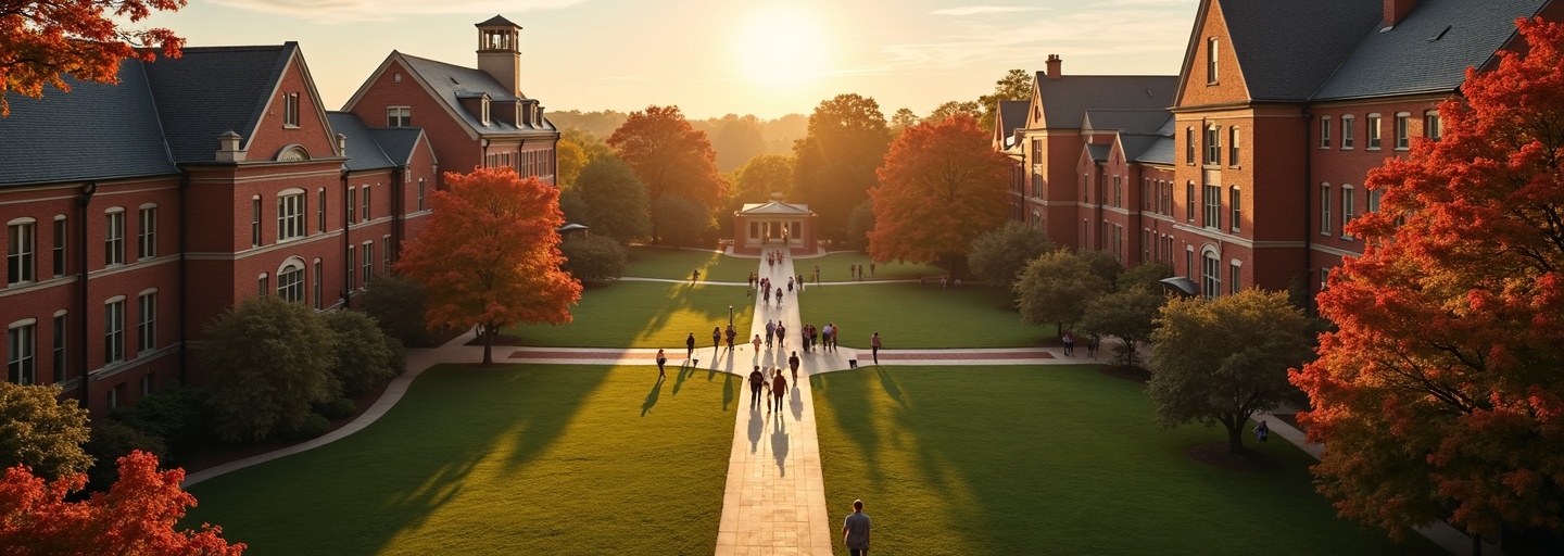 University campus aerial view