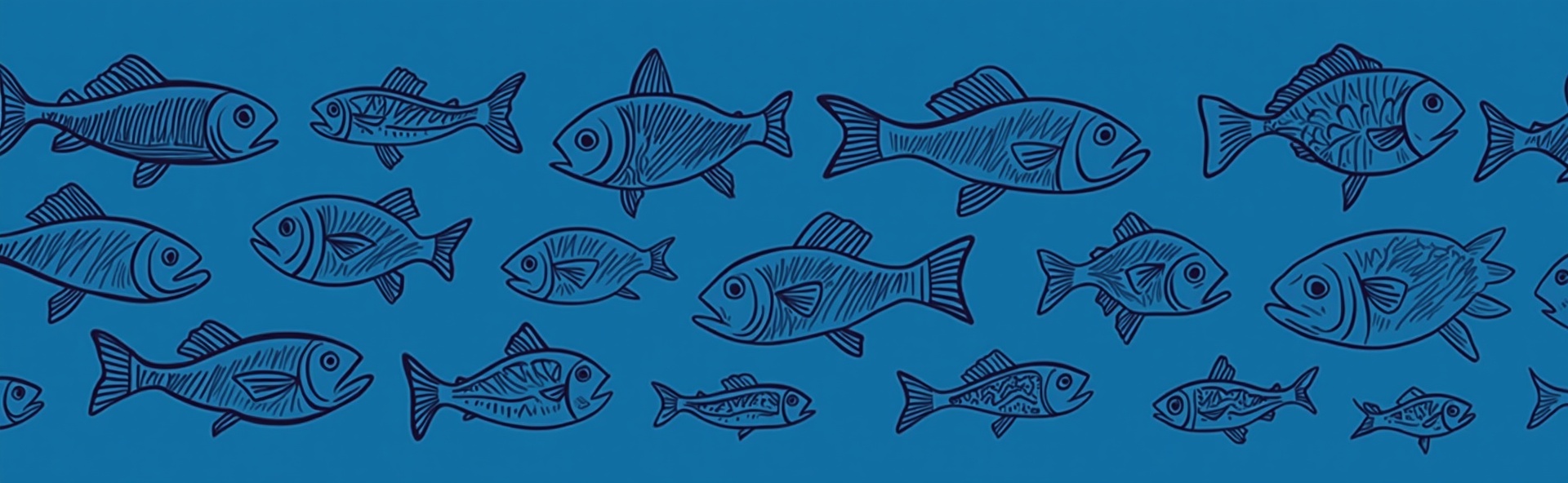 Monotone fish sketches design