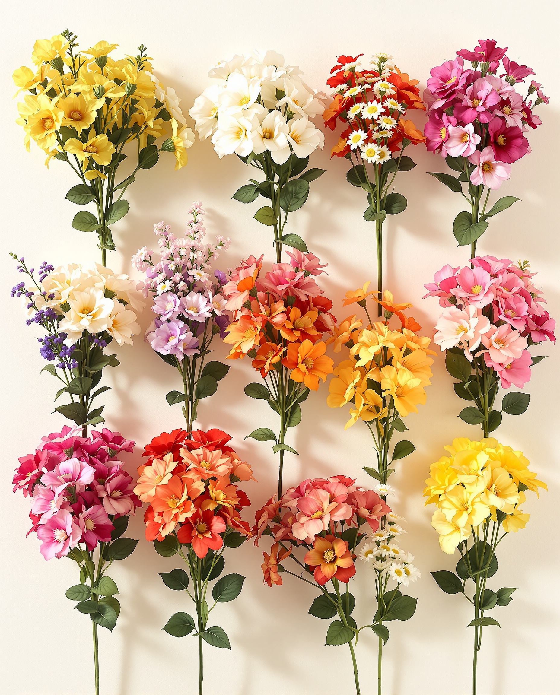 10 Bundles UV-Resistant Artificial Outdoor Flowers – Fade-Proof Faux Plants