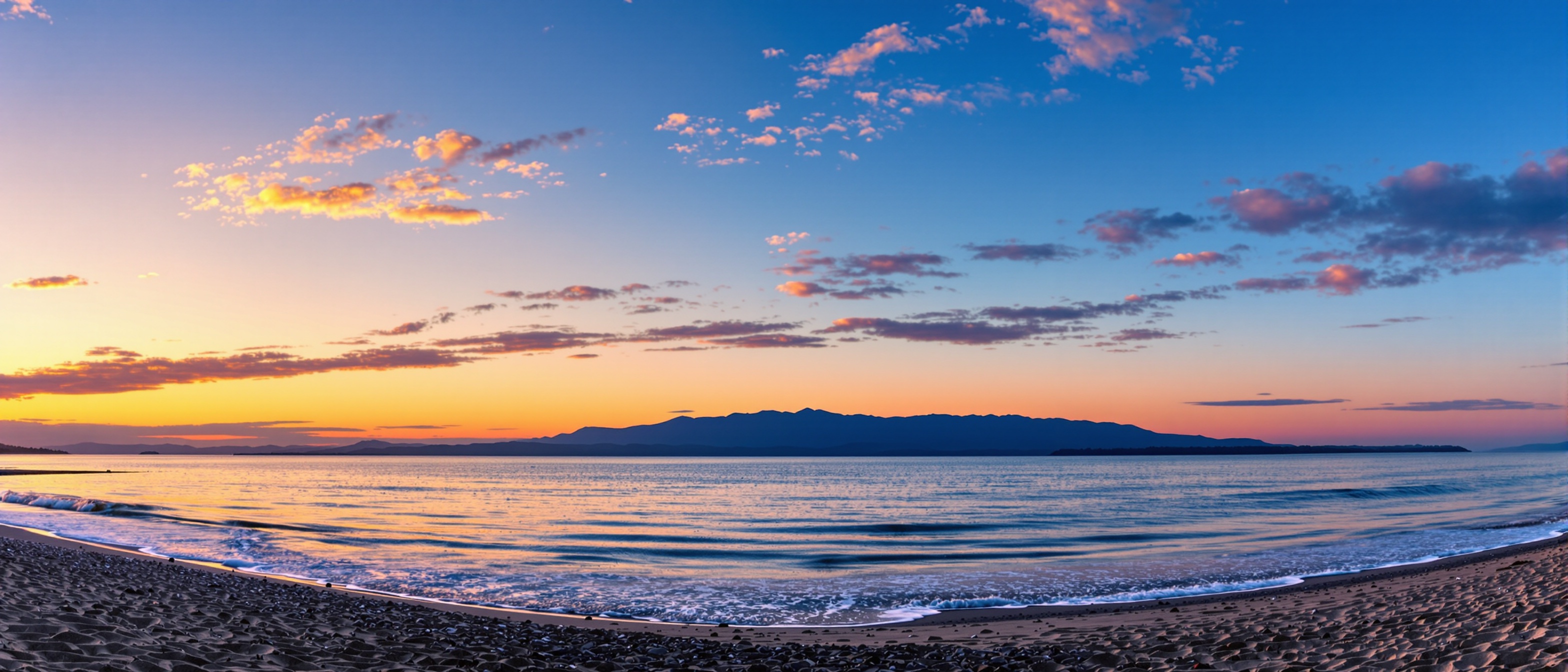 Shimohama Beach at sunset