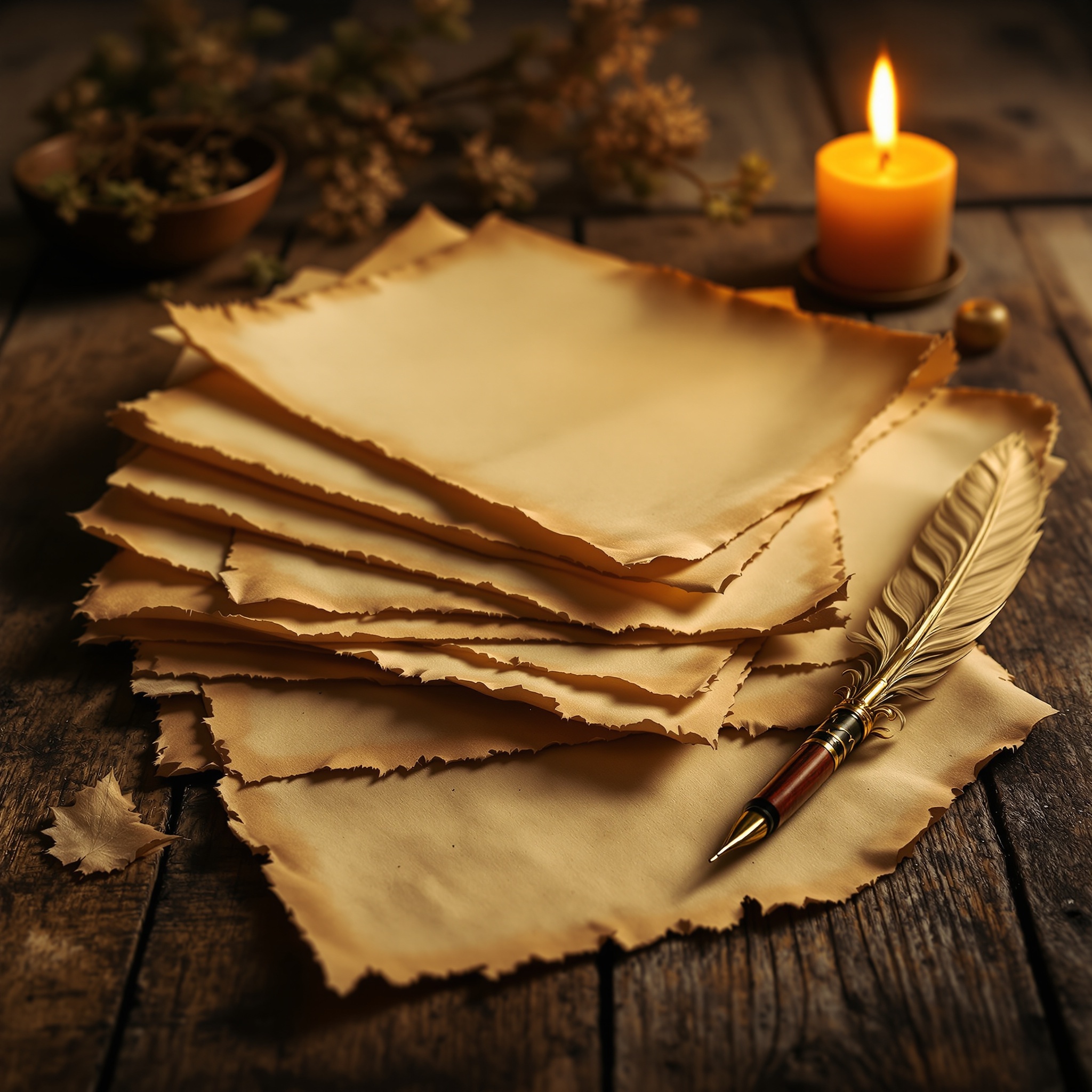 Vintage Parchment Writing Paper — 50 Sheets