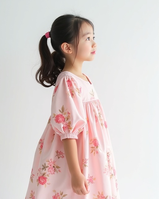 韓國女童春季碎花連衣裙