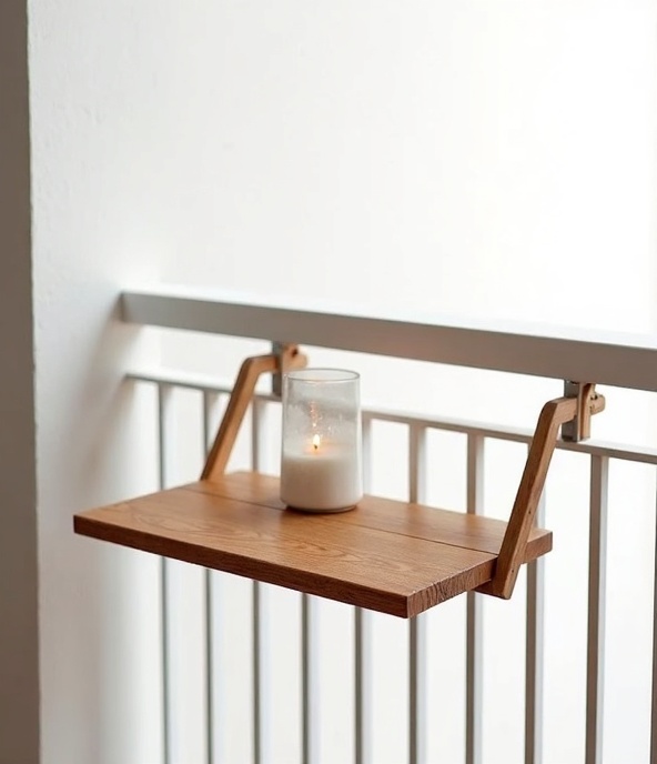 Deuba Balkon Hängetisch Akazienholz FSC® 64x45cm